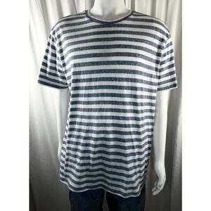 Christina Berg Stripes Short Sleeves T Shirt Blue White 2XL Nautical 87-37